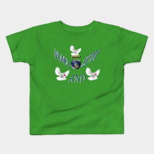 peace and love beautyful art Design. Kids T-Shirt